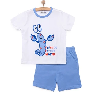 Hellobaby Under The Sea Istakoz Baskılı Erkek Tshirt-Şort Erkek Bebek