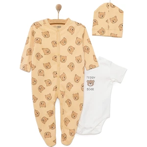 Erkek Tulum-Body-Şapka Erkek Bebek