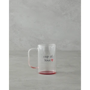 English Home Cup Of Love Cam Kupa 270 ml Kırmızı