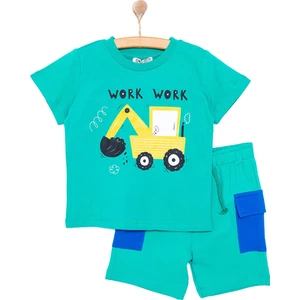 Hellobaby Cars&roads Kepçe Baskılı Erkek Tshirt-Şort Erkek Bebek