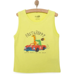 Hellobaby Basic Erkek Hayvan ve Araba Baskılı Atlet Tshirt Erkek Bebek