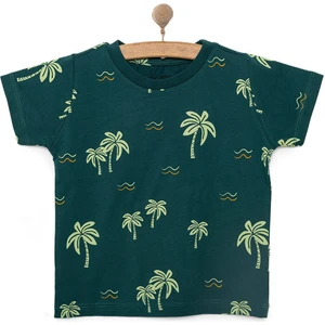 Hellobaby Basic Erkek Yaprak Baskılı T-Shirt Erkek Bebek