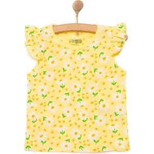 Hellobaby Basic Kız Papatya Desenli Atlet T-Shirt Kız Bebek