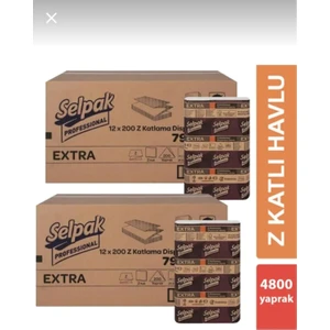 Professional Extra Z Katlı 12X200 Yaprak Dispenser Havlu x 2koli