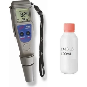 Adwa AD31 EC TDS İletkenlik Ölçer EC Metre ve 1413 Ms Kalibrasyon Sıvısı 100 ml