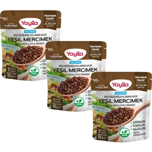 Haşlanmış Suyu Süzülmüş Yeşil Mercimek 150 gr x3