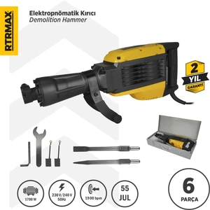 RTM2765 Elektropnömatik Sds Hex Kırıcı 1700 W 55 Jul
