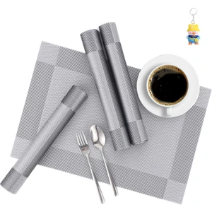 Runxi Life Hall Çerçeve Tipi Teslin Pvc Temizlenmesi Kolay Avrupa Tarzıısıyalıtım Paspasıüst Düzey Otel Ev Yemek Masa Paspası Batıyemek Paspası Masaüstü 6 Adet (Yurt Dışından)