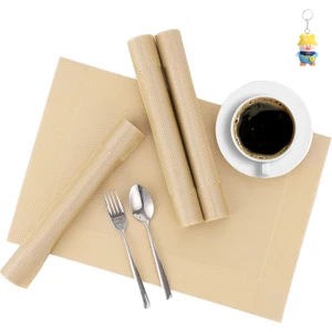 Runxi Life Hall Çerçeve Tipi Teslin Pvc Temizlenmesi Kolay Avrupa Tarzıısıyalıtım Paspasıüst Düzey Otel Ev Yemek Masa Paspası Batıyemek Paspası Masaüstü 6 Adet (Yurt Dışından)