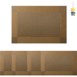 Runxi Life Hall Çerçeve Tipi Teslin Pvc Temizlenmesi Kolay Avrupa Tarzıısıyalıtım Paspasıüst Düzey Otel Ev Yemek Masa Paspası Batıyemek Paspası Masaüstü 6 Adet (Yurt Dışından)