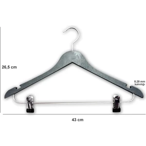 8 Adet Mandallı Etek Pantolon Askısı 43  cm