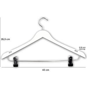 8 Adet Mandallı Etek Pantolon Askısı 43  cm