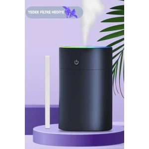 Alfa Gift 400 ml Ultrasonik Hava Nemlendirici ve Aroma Difüzörü- LED Işıklı Buhar Makinesi Siyah