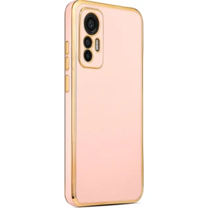 Xiaomi Xiaomi 12 Lite Kılıf Ardx Bark Kapak-Rose Gold