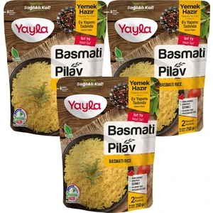 3'lü Yayla Yemek Hazır Basmati Pirinç Pilavı 250 gr