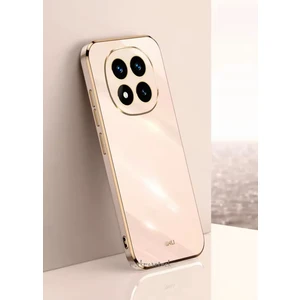 M.tk moveteck Xiaomi Redmi Note 14 Pro 5G Kılıf Kamera Korumalı Parlak Gold Altın Işleme Kenarlı Yumuşak Silikon Kapak