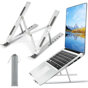 Cocoloco Home Laptop Yükseltici Ayarlanabilir Alüminyum Tablet Notebook Tutucu Stand Taşınabilir Kılıf Hediyeli
