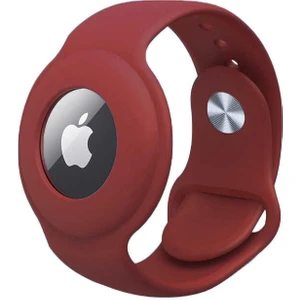 Uyumlu Airtag Anahtarlık Kordon Zore - Mürdüm