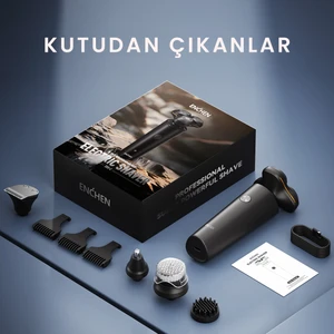 X8s-C 5 I 1 Arada Suya  Burun Kulak Düzeltici-Yüz Masaj Fırçalı- Şarjlı Islak-Kuru Çoklu Tıraş Seti