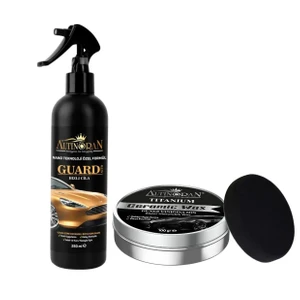 Titanium Seramik Katkılı Wax Krem Cila 100 + Guard Auto Hızlı Cila 250 ml