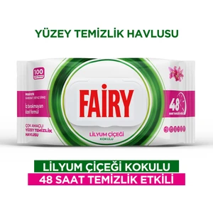 Çok Amaçlı Yüzey Temizlik Havlusu 100 Yaprak | Lilyum Çiçeği| Beyaz Sirke & Karbonat