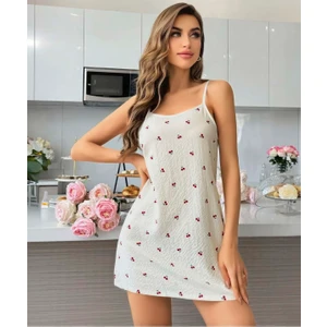 Kadın Gecelik Elbise, Yüzde Yüz Kaliteli Pamuk Kadın Ev Giyim Pijama, Ip Askılı Kadın Gecelik