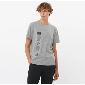 Logo Combo Kadın Gri Tişört