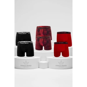 Erkek 6'lı Lüx Kutulu Pamuklu ve Likralı Desenli Boxer