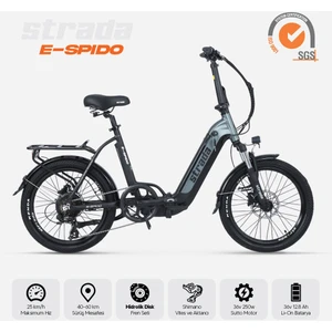 E-Spido Hidrolik Disk 20 Jant Katlanabilir Elektrikli Bisiklet