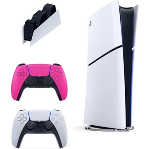 Playstation 5 Slim Digital Ithalatçı  + 2. Pembe Dualsense + Şarj Istasyonu