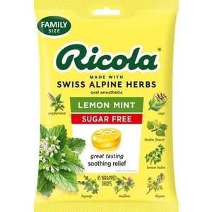 Made With Swıss Alpine Herbs Lemon Mint Sugar Free Great Tasting Soothing Relief 45 Adet