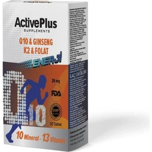 Active Plus Enerji 30 Tablet Ginseng Q10 Folat K2