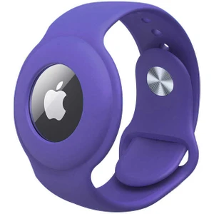 Uyumlu Airtag Anahtarlık Kordon Zore - Lila