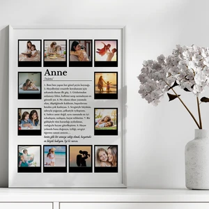 Kişiye Özel Anne Tanımı Fotoğraflı Tasarım Tablo , Anneler Günü Hediyesi, Anneler Günü Tablosu