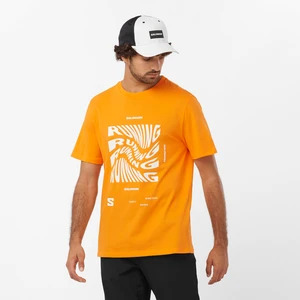 Running Graphic Erkek Tişört - Turuncu