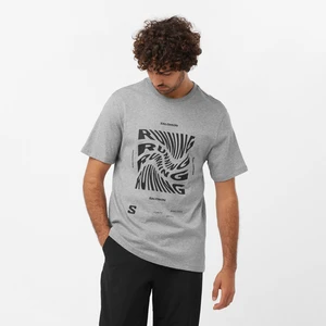 SALOMON Running Graphic SS Tee M LC2219000 ERKEK GRİ Tişört