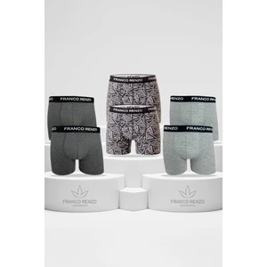 Erkek 6'lı Lüx Kutulu Pamuklu ve Likralı Desenli Boxer