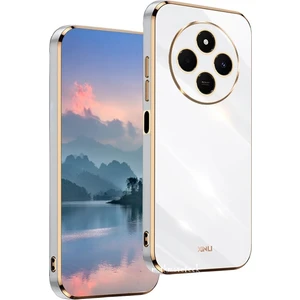 M.tk moveteck Xiaomi Redmi 14C Kılıf Kamera Korumalı Parlak Gold Altın Işlemeli Kenarlı Yumuşak Silikon Kapak