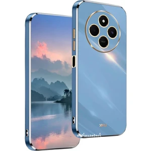 M.tk moveteck Xiaomi Redmi 14C Kılıf Kamera Korumalı Parlak Gold Altın Işlemeli Kenarlı Yumuşak Silikon Kapak