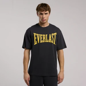 Erkek Gri T-Shirt Oversize Logo Detaylı %100 Pamuklu Günlük Kullanım İçin