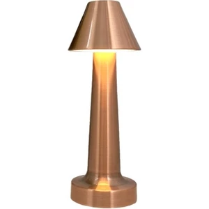 KML108 3 Renkli Dokunmatik Şarjlı Dimlenebilir Üç Fonksiyonlu Dekoratif Masa lambası bakır