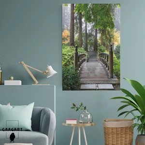 Tekli Dikey Kanvas Duvar Tablosu Sanatsal Köprü