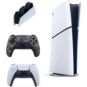 Playstation 5 Slim Digital Ithalatçı  + 2. Kamuflaj Dualsense + Şarj Istasyonu