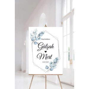 Düğün, Söz, Kına Gecesi, Nişan Vb. Organizasyonlarınız Için Karşılama Panosu 50 x 70  cm