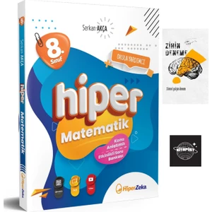 Karma Kitaplar Hiperzeka 8.Sınıf Matematik  Konu Anlatımlı Soru Bankası(Serkan Akça)Zihin Deneme+K.İst98