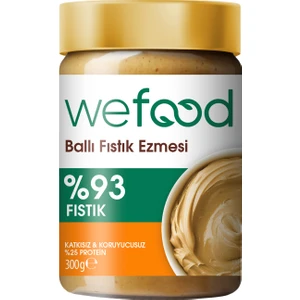 Şekersiz Ham Ballı Fıstık Ezmesi 300 gr (Fıstık Parçacıklı) 8682392174020