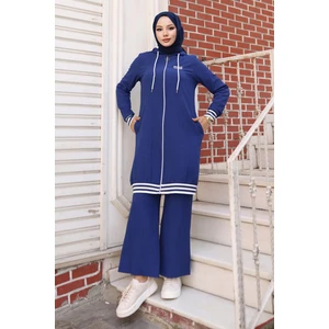 Fermuarlı Ribanalı Takım Indigo 10405