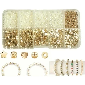 Yiğit Aksesuar 100 Adet Kararma Yapmaz Ara Aparat Ve Kaliteli İnci Boncuk Takı Yapım Seti Kolye Bileklik Malzemesi
