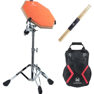 Maxword DD-239OR Pro Bateri Davul Çalışma Pedi Seti Drum Practice Pad Full Set