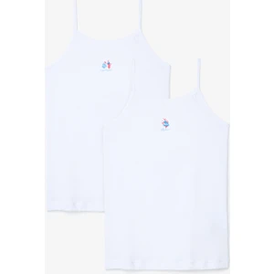 Kız Çocuk Bloom Beyaz 2li Atlet